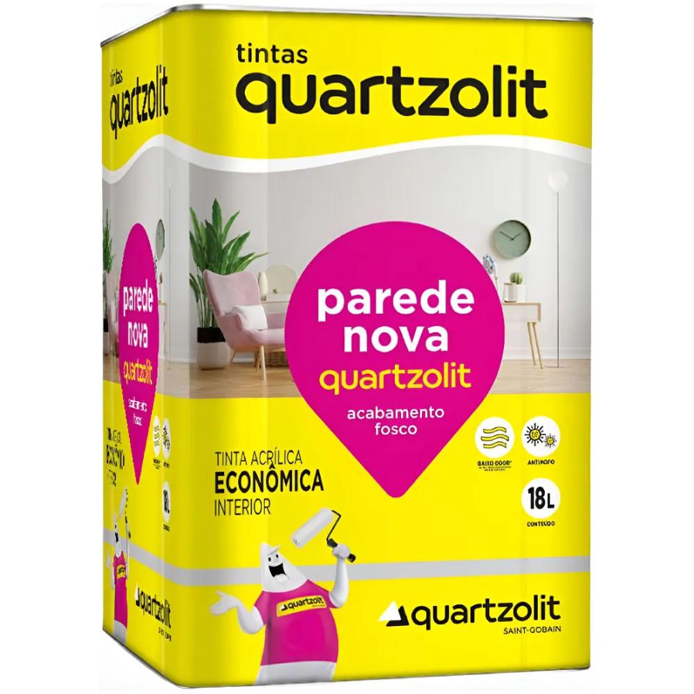 Tinta Parede Nova Econômica 18 Litros Perola - 0603.00153.0018LT - QUARTZOLIT